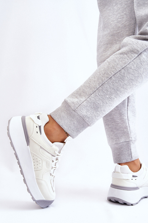 Жіноче спортивне взуття на платформі білі Dakari