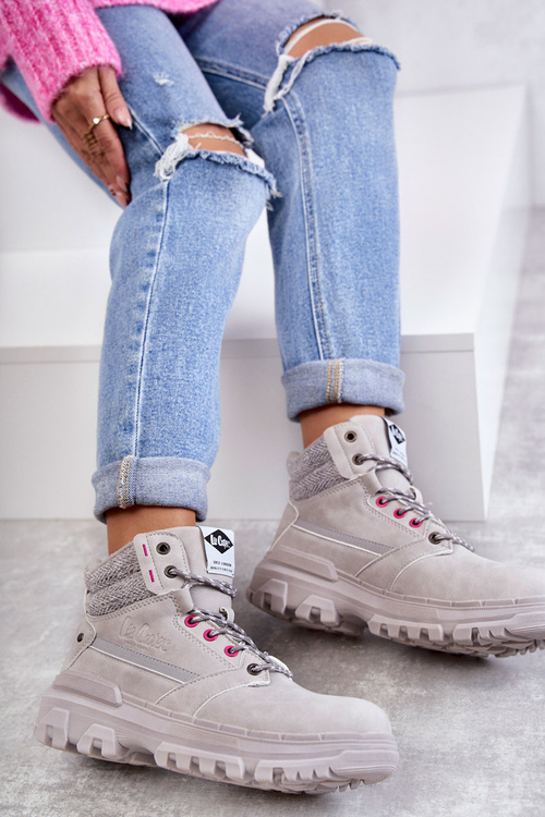 Жіночі теплі черевики Lee Cooper LCJ-22-01-1373 сірі