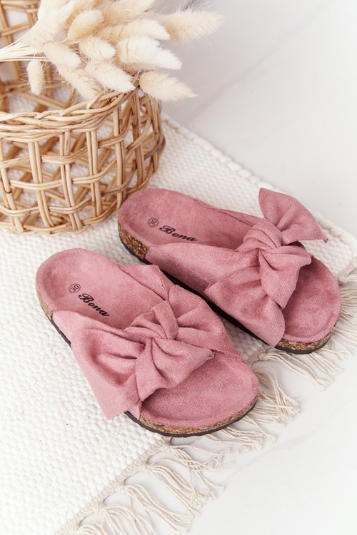 Дитячі тапочки на пробковій пудри рожеві Little Wendy