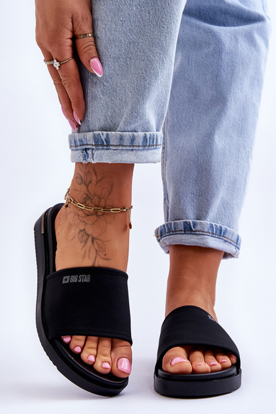 Жіночі тапочки на платформі Big Star LL274930 Чорні