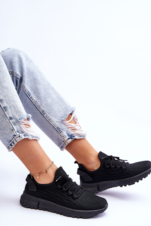 Жіноче спортивне взуття без шнурівки Кросівки Black Rosett