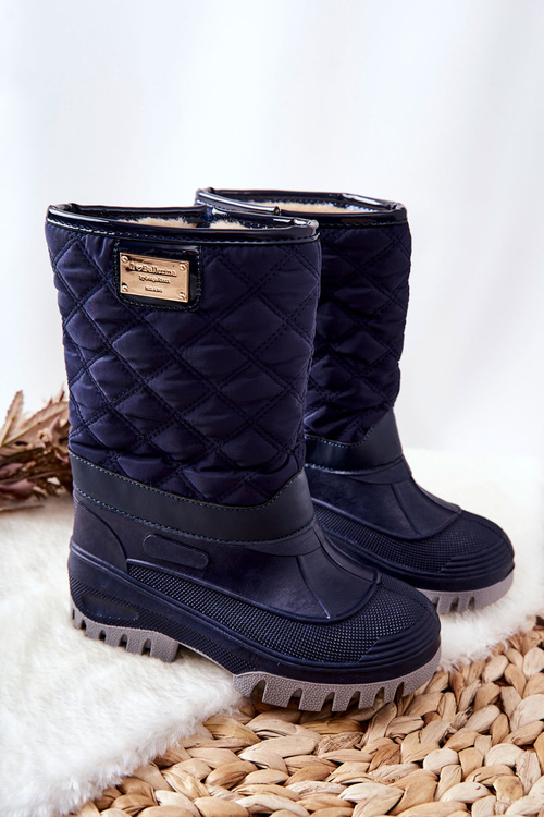 Дитячі зимові черевики теплі темно-сині Mussi