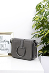 Жіноча сіра сумочка через плече Letter Bag