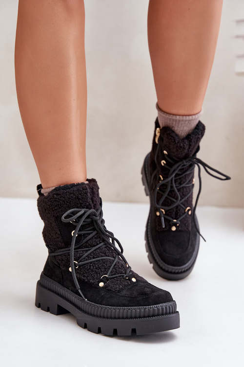 Чоботи з овчиною типу Black Merilana