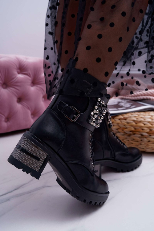 Жіночі високі черевики з клапаном Black Infinity