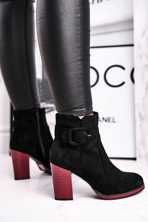 Чоботи жіночі на підборах Sergio Leone чорні BT533