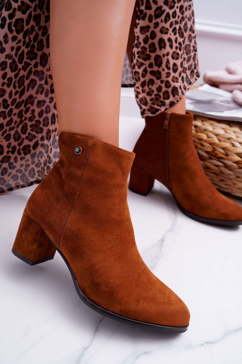 Чоботи жіночі на підборах Sergio Leone Camel BT520