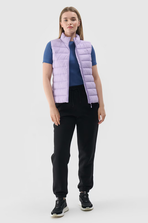 Жіноча м'яка безрукавка з коміром 4F фіолетова 4FWAW24TVJAF139-52S