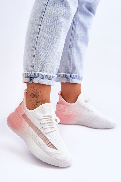 Білі та рожеві бостонські кросівки Ombre