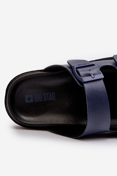 Легкі чоловічі шльопанці з пряжками Big Star NN174593 Темно-синій