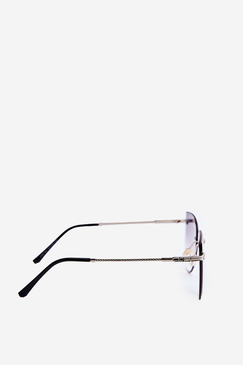 Жіночі сонцезахисні окуляри UV400 сріблясто-блакитні