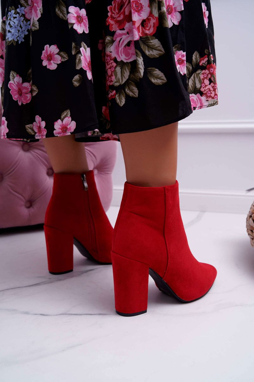 Жіночі чоботи на шпильці замшеві Red Sharks