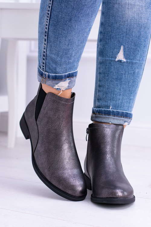 Темно-сірі чоботи Vuko Sergio Leone на плоскій підошві