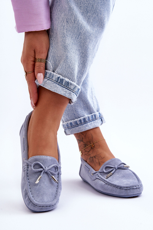 Жіночі замшеві мокасини Blue Si Passione