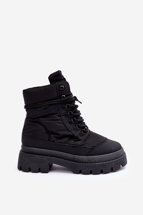 Жіночі черевики Trapper Теплі на платформі та підборах Big Star MM274340 Чорні