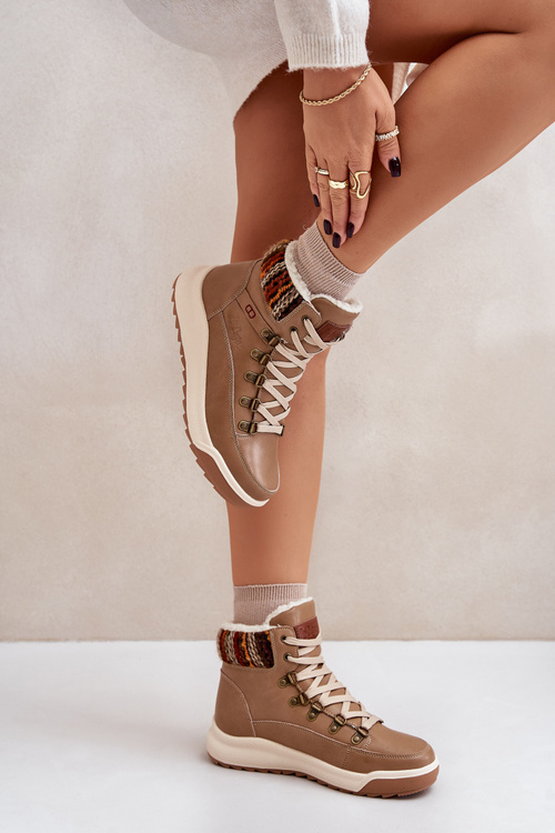 Жіночі шкіряні утеплені ботильйони Lee Cooper Beige LCJ-24-01-2985