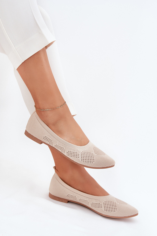 Тканинні Жіночі Балетки Бежеві Zelira