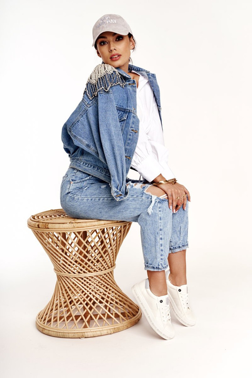 Жіночі шкіряні кросівки Big Star GG274194 Білі