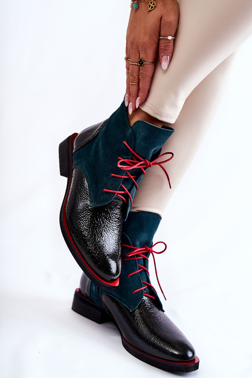 Шкіряні черевики Green and Black Cheyenne