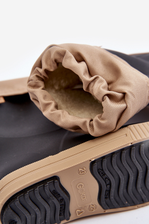 Дитячі сапоги з внутрішньою підкладкою Snow Wave Gokids 981 чорно-бежевий