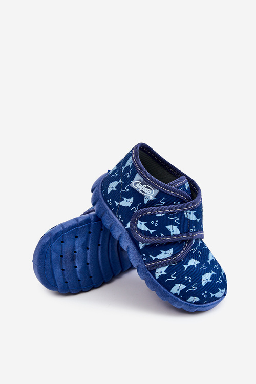 Дитяче взуття тапочки Befado Sharks 465P089 Navy Blue