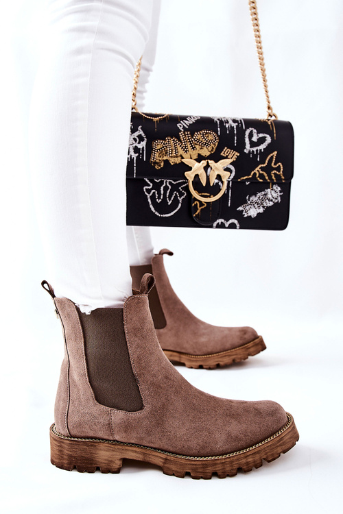 Шкіряні черевики челсі Nicole Brown Brace