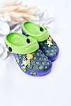 Дитячі поролонові тапочки Crocs Navy-Green Jupiter