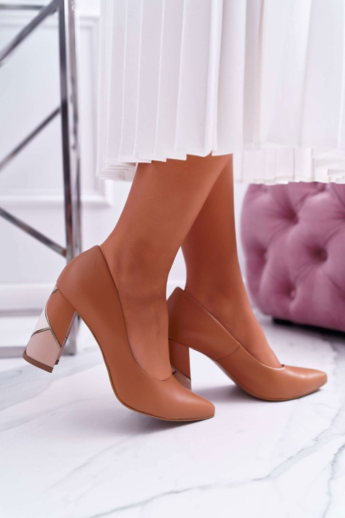 Жіночі шкіряні туфлі Laura Messi 1979 Camel