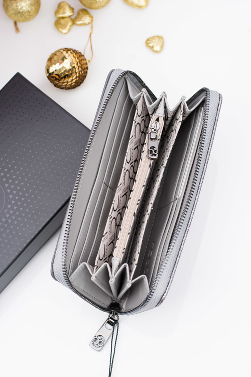 Стильний жіночий сріблясто-сірий гаманець Nobo
