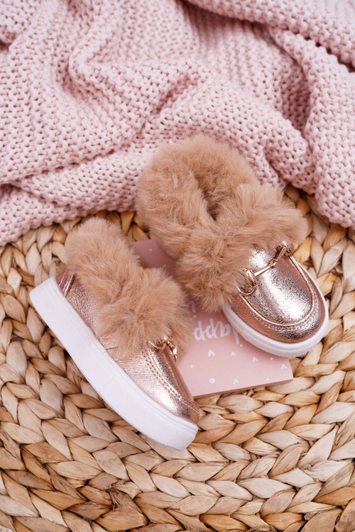 Дитячі кросівки Grendy кольору шампанського з флісовою підкладкою