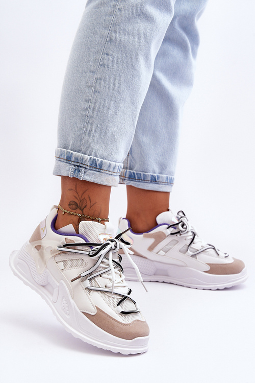 Шкіряне спортивне взуття на платформі Білий Sifel