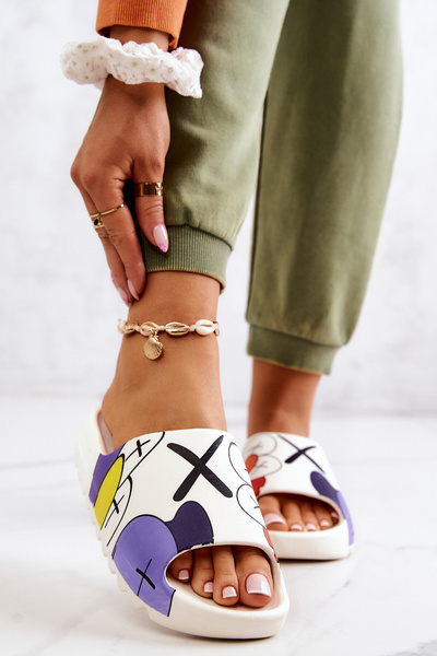 Принтовані гумові тапочки White Monsters