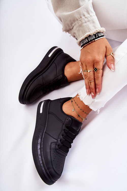 Класичні шкіряні спортивні туфлі Jennys чорного кольору