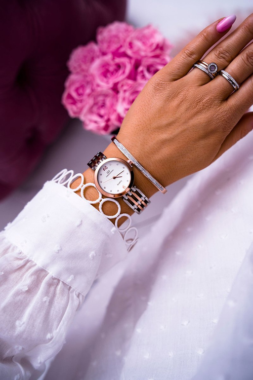 Жіночий годинник Giorgio & Dario Silver Copper Fargin