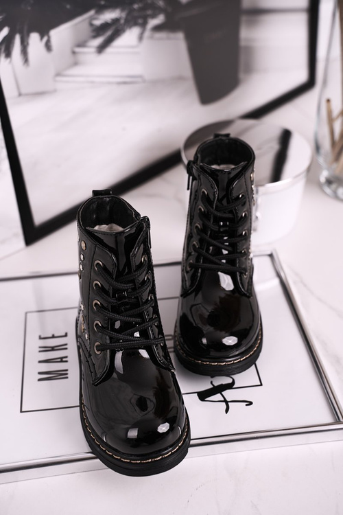 Дитячі утеплені черевики Shiny Black Fame