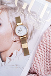 Жіночий годинник GG Luxe Gold White Dial Bemas