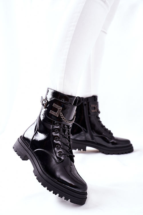 Жіночі утеплені робочі черевики чорні Vanquish