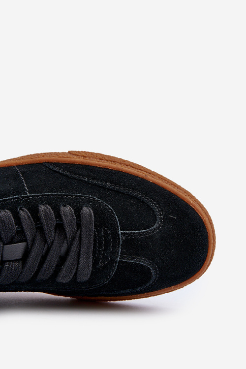 Чоловічі низькі кросівки з екошкіри Big Star NN174284 Чорні