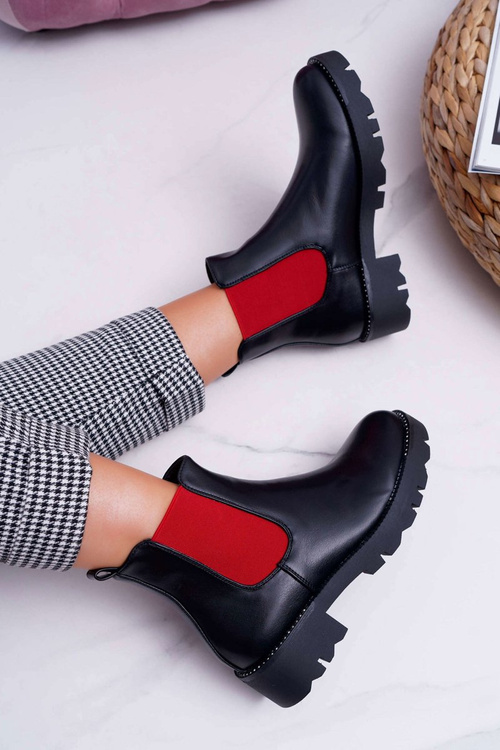 Жіночі чоботи Чоботи на шпильці Червоні гумові чорні Superpower