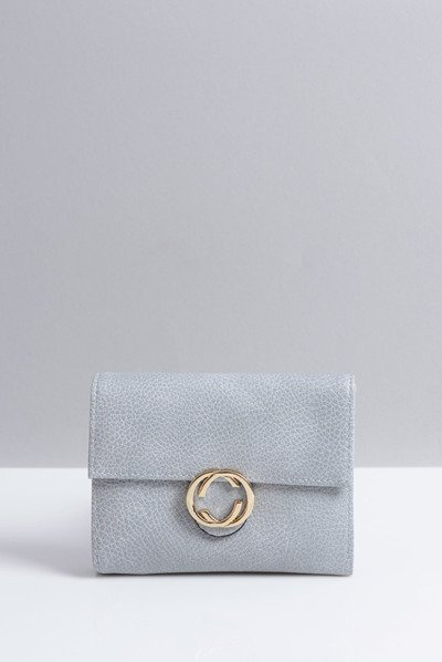 Маленький жіночий сірий гаманець
