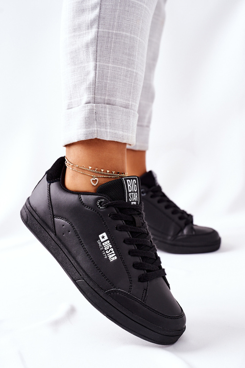 Жіночі шкіряні кросівки Memory Foam BIG STAR II274320 Чорні
