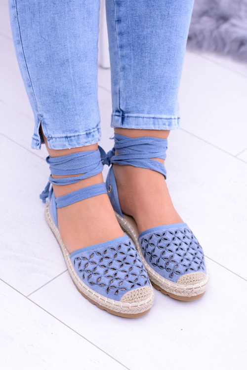 Жіночі блакитні багатоярусні еспадрільї Balerina Vasero