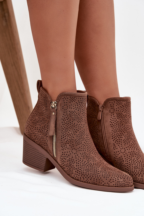 Жіночі ковбойські чоботи на підборах S.Barski HY52-538 коричневі