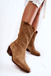Замшеві чоботи Ковбойські чоботи Lewski Shoes 3198 Beige