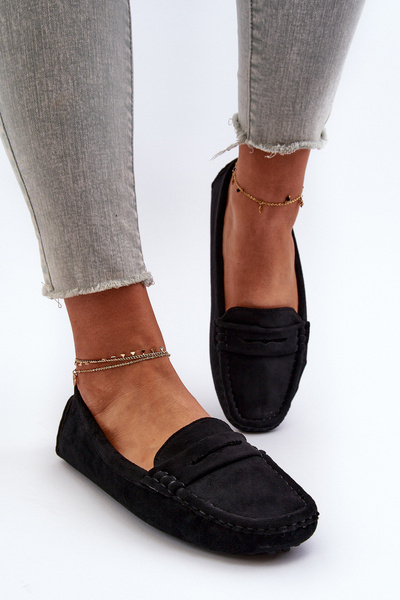 Жіночі чорні мокасини зі штучної замші Adelmarie
