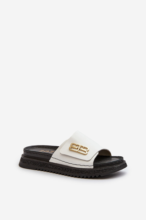 Zazoo 50101 Жіночі шкіряні шорти на платформі, білі