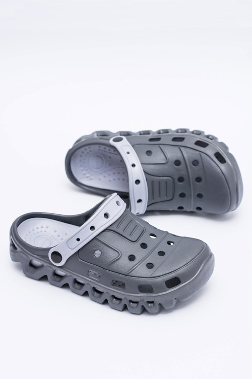 Темно-сірі чоловічі садові легкі шльопанці Kroks Eva