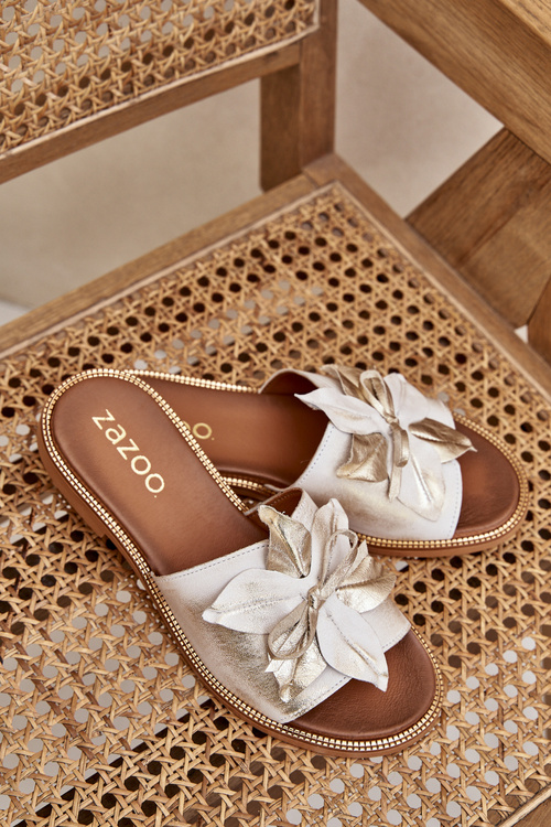 Сандалі З Декором Природна Шкіра Зазу 3667 Зношене Золото