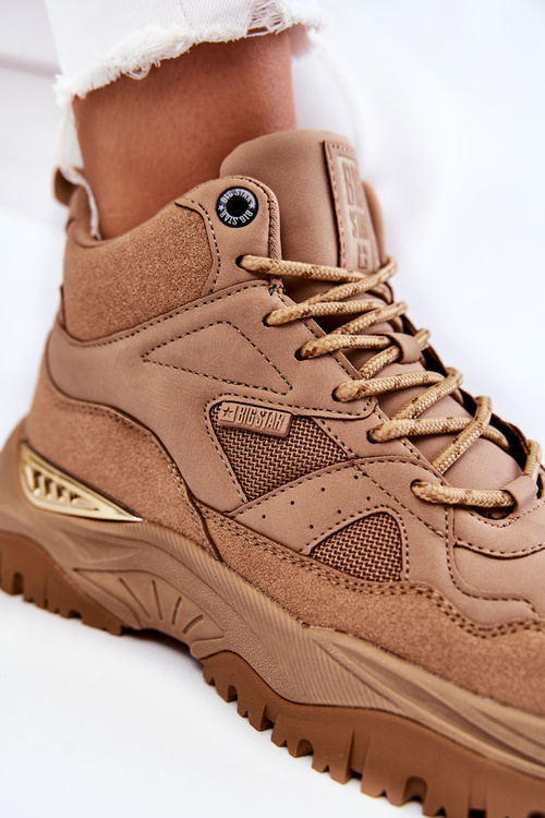 Жіноче високе спортивне взуття Memory Foam System Big Star KK274355 Beige