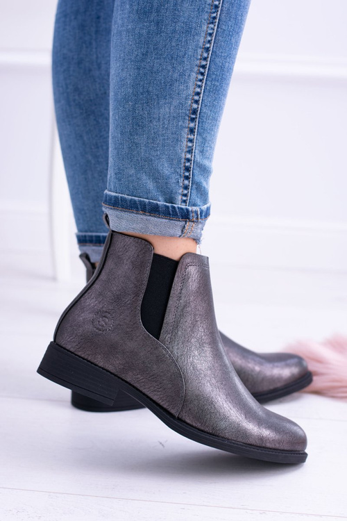 Темно-сірі чоботи Vuko Sergio Leone на плоскій підошві